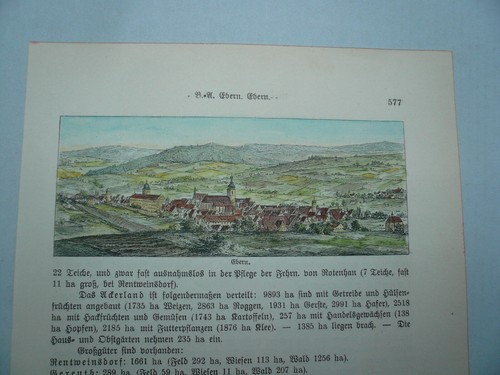 Ebern anno 1895 - ebern,, holzstich