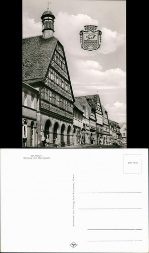 Ansichtskarte ebern rathaus - ansichtskarte,