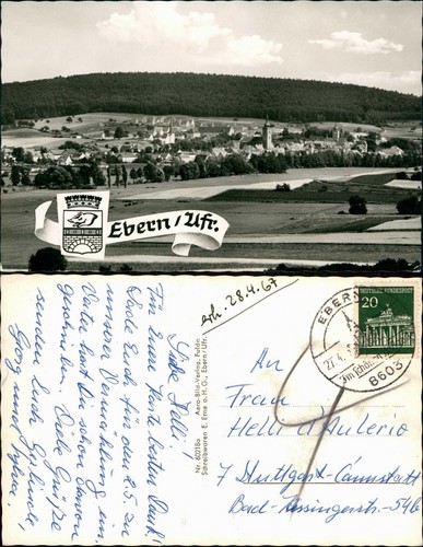 Ansichtskarte ebern blick auf - ebern,