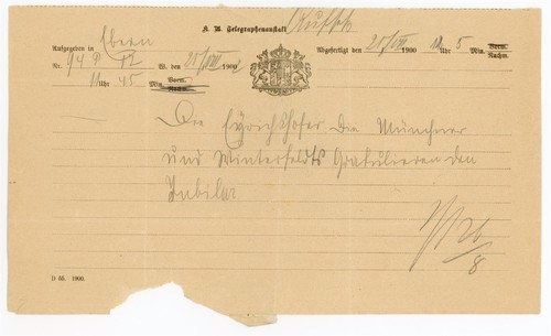 Telegramm empfang - telegramm, (aufsess)